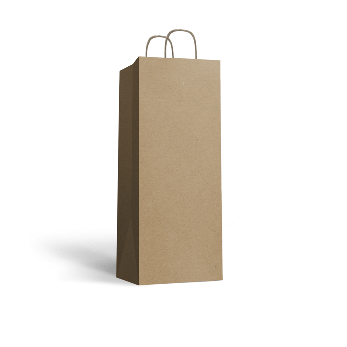 Paper carrier bag with twisted handles for 1 bottle Paper carrier bag with twisted handles for 1 bottle